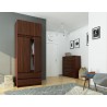SZAFA Z NADSTAWKĄ S 90 cm 2 DRZWI 2 SZUFLADY PK WENGE