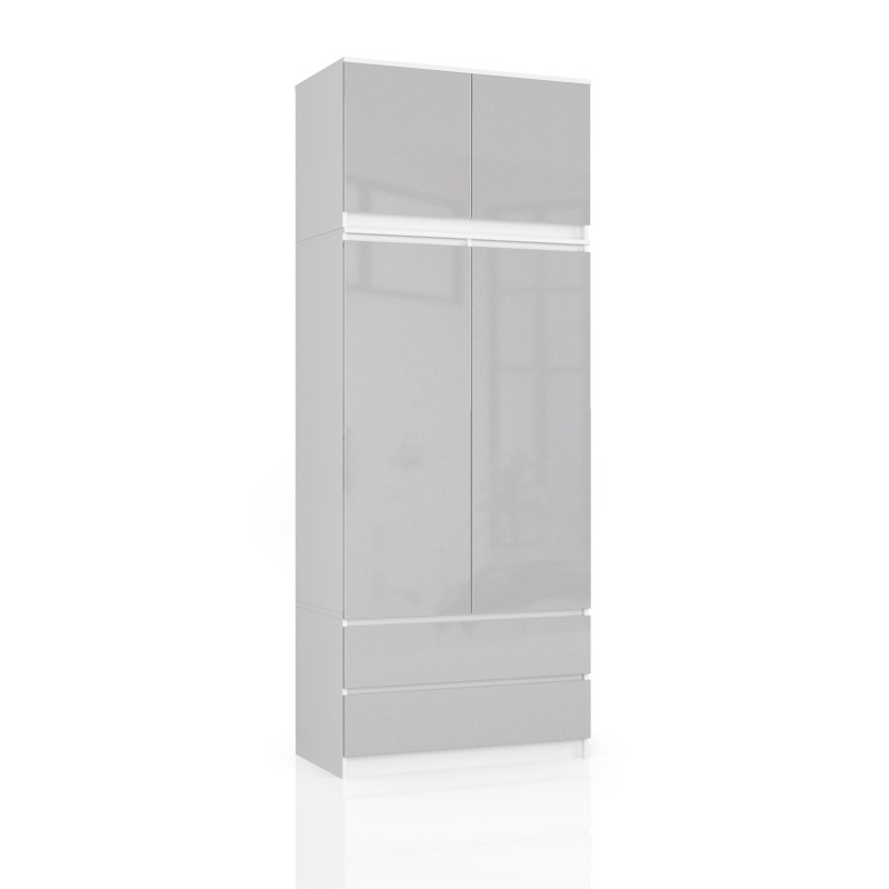 SZAFA Z NADSTAWKĄ S90 2D 2SZ CLP PK METALIK POŁYSK SZAFA Z NADSTAWKĄ S90 2D 2SZ CLP PK METALIK POŁYSK