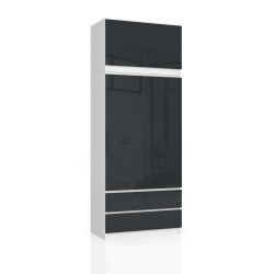 SZAFA Z NADSTAWKĄ S90 2D 2SZ CLP PK GRAFIT POŁYSK