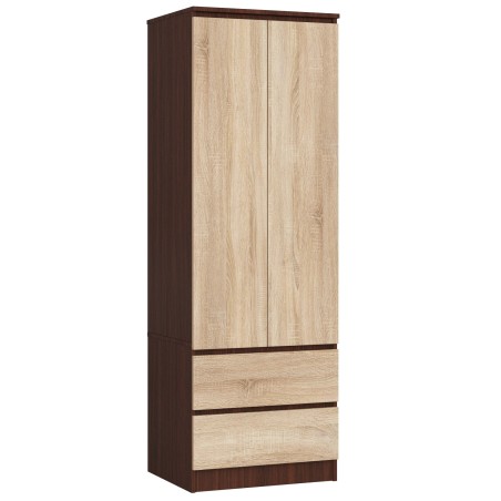 SZAFA STAR S 60 cm 2 DRZWI 2 SZUFLADY WENGE / SONOMA
