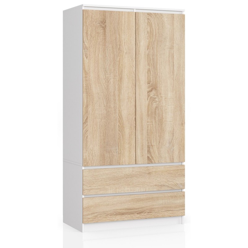 SZAFA S90 2D 2SZ CLP PK BIAŁY / SONOMA SZAFA S90 2D 2SZ CLP PK BIAŁY / SONOMA
