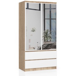 SZAFA S90 2D 2SZ 2 LUSTRO CLP PK SONOMA / BIAŁY