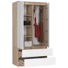 SZAFA S90 2D 2SZ 2 LUSTRO CLP PK SONOMA / BIAŁY
