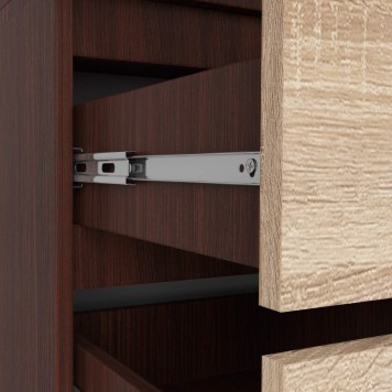 SZAFA S 90 cm 2 DRZWI 2 SZUFLADY 2 LUSTRA PK WENGE / SONOMA