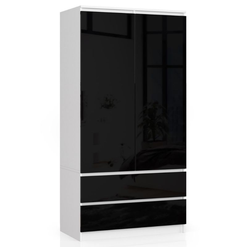 SZAFA S90 2D 2SZ CLP PK CZARNY POŁYSK SZAFA S90 2D 2SZ CLP PK CZARNY POŁYSK