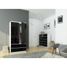 SZAFA S90 2D 2SZ CLP PK CZARNY POŁYSK