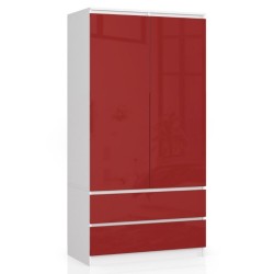 SZAFA S90 2D 2SZ CLP PK CZERWONY POŁYSK