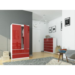 SZAFA S90 2D 2SZ CLP PK CZERWONY POŁYSK