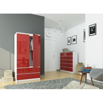 SZAFA S90 2D 2SZ CLP PK CZERWONY POŁYSK