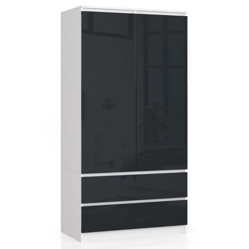 SZAFA S90 2D 2SZ CLP PK GRAFIT POŁYSK SZAFA S90 2D 2SZ CLP PK GRAFIT POŁYSK