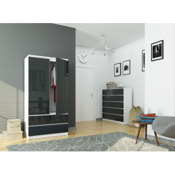 SZAFA S90 2D 2SZ CLP PK GRAFIT POŁYSK