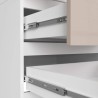 SZAFA STAR S 60 cm 2 DRZWI 2 SZUFLADY PK BIAŁA / CAPPUCCINO POŁYSK