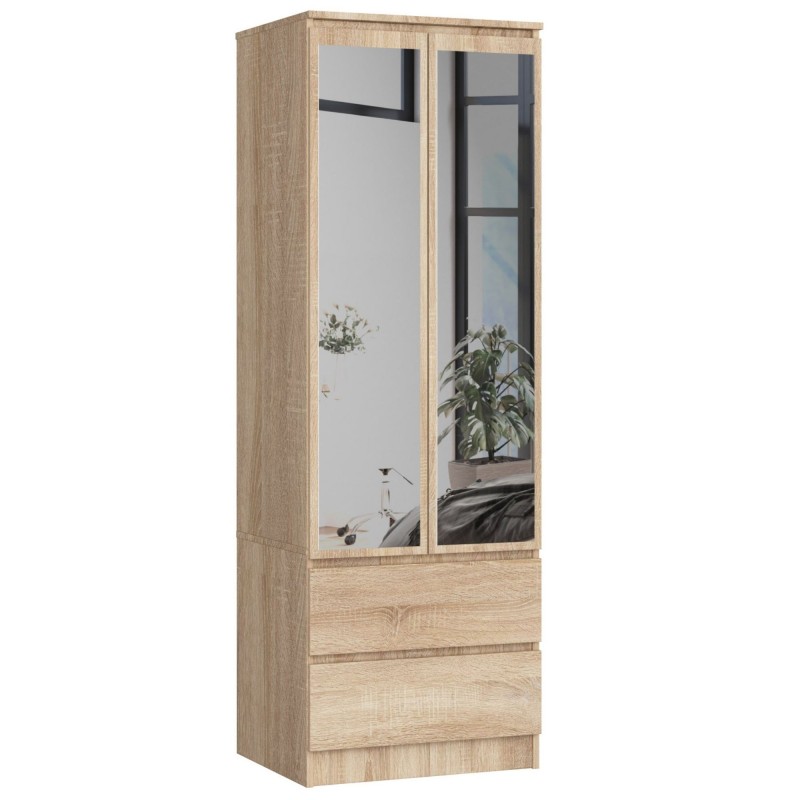SZAFA STAR S60 2D 2SZ PK DĄB SONOMA + LUSTRO SZAFA STAR S60 2D 2SZ PK DĄB SONOMA + LUSTRO