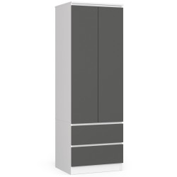 SZAFA STAR S60 2D 2SZ PK BIAŁY / SZARY