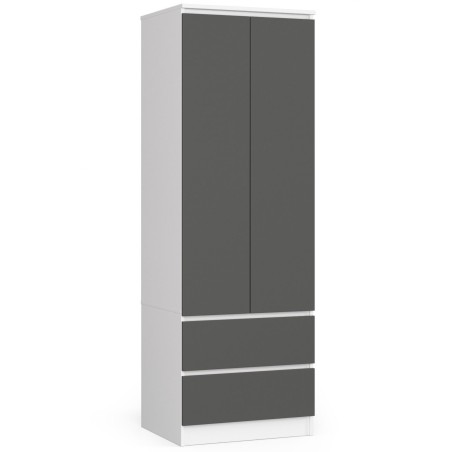 SZAFA STAR S60 2D 2SZ PK BIAŁY / SZARY