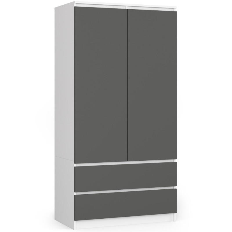 SZAFA S90 2D 2SZ CLP PK BIAŁY / SZARY SZAFA S90 2D 2SZ CLP PK BIAŁY / SZARY