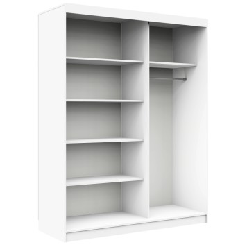 SZAFA PRZESUWNA 150cm CLP BIAŁA / SZARA MONO