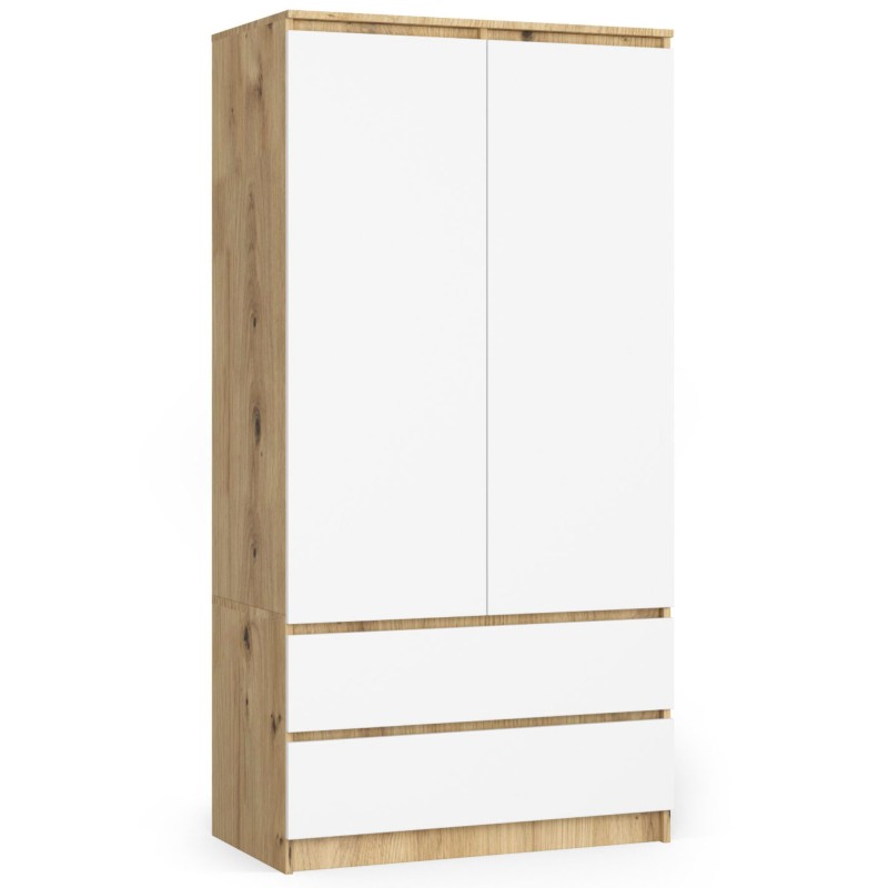 SZAFA S90 2D 2SZ CLP PK DĄB ARTISAN / BIAŁA SZAFA S90 2D 2SZ CLP PK DĄB ARTISAN / BIAŁA