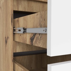SZAFA S90 2D 2SZ CLP PK DĄB ARTISAN / BIAŁA