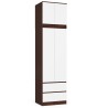 Szafa z nadstawką do sypialni 60 cm STAR - wenge-biała