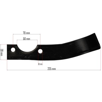 Nóż prawy do glebogryzarki spalinowej PM-GGS-700M-NOP