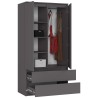 SZAFA S90 2D 2SZ CLP PK GRAFIT SZARY