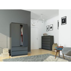 SZAFA S90 2D 2SZ CLP PK GRAFIT SZARY