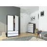 SZAFA S90 2D 2SZ CLP GRAFIT PK SZARY / BIAŁA
