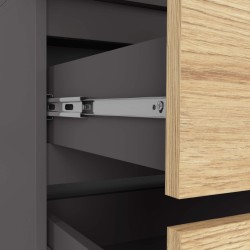 SZAFA S90 2D 2SZ CLP PK GRAFIT SZARY / DĄB ARTISAN