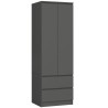 SZAFA STAR S60 2D 2SZ PK GRAFIT SZARY