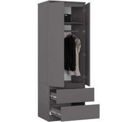 SZAFA STAR S60 2D 2SZ PK GRAFIT SZARY