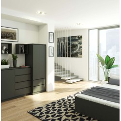 SZAFA STAR S60 2D 2SZ PK GRAFIT SZARY