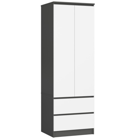 SZAFA STAR S60 2D 2SZ PK GRAFIT SZARY / BIAŁA