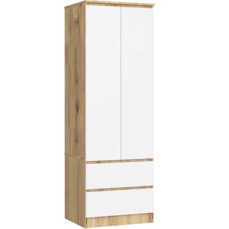 SZAFA STAR S60 2D 2SZ PK DĄB ARTISAN / BIAŁA