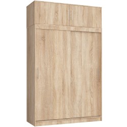 SZAFA PRZESUWNA Z NADSTAWKĄ 150cm CLP SONOMA MONO