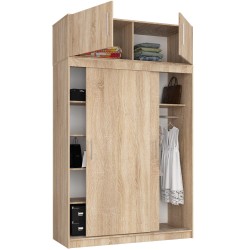 SZAFA PRZESUWNA Z NADSTAWKĄ 150cm CLP SONOMA MONO