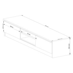 KOMODA RTV K160 CLP BIAŁY