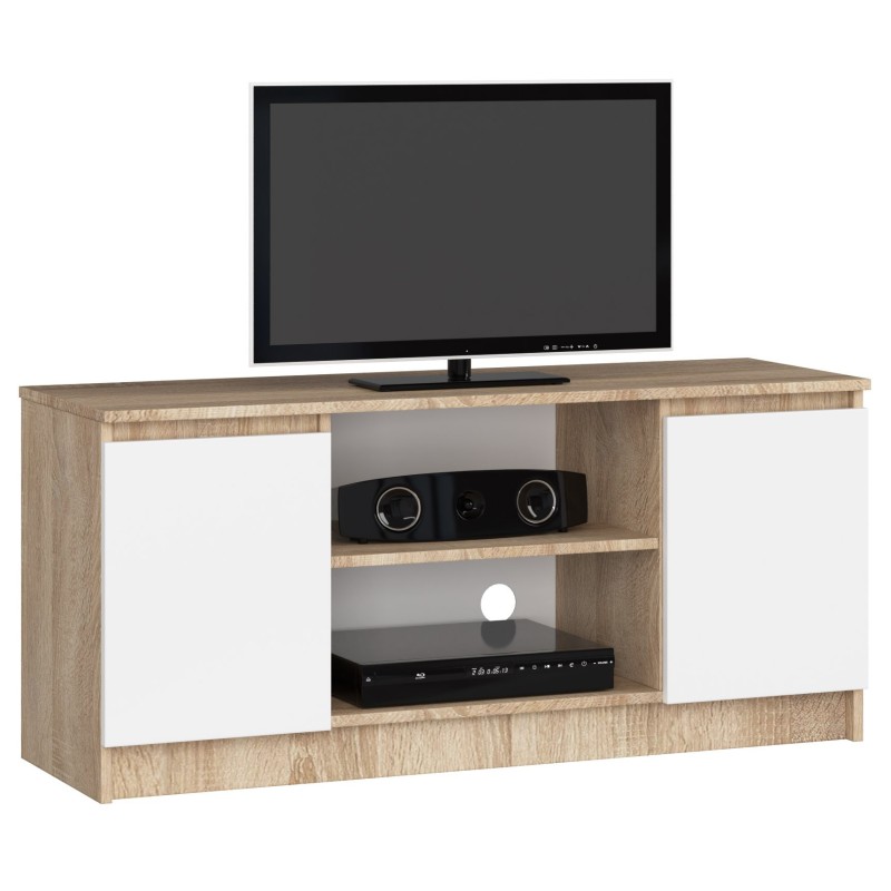 SZAFKA RTV 120 cm 2D 1P SONOMA / BIAŁA SZAFKA RTV 120 cm 2D 1P SONOMA / BIAŁA