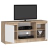 SZAFKA RTV 120 cm 2D 1P SONOMA / BIAŁA