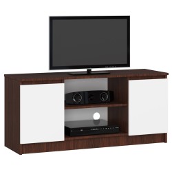 SZAFKA RTV 120 cm 2D 1P WENGE / BIAŁA