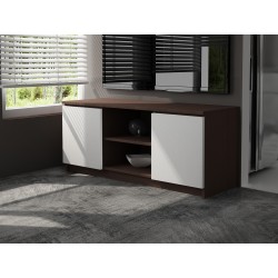 SZAFKA RTV 120 cm 2D 1P WENGE / BIAŁA