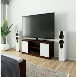SZAFKA RTV 120 cm 2D 1P WENGE / BIAŁA