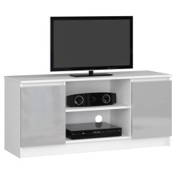 SZAFKA RTV 120 cm 2D 1P METALIK AKRYL WYSOKI POŁYSK