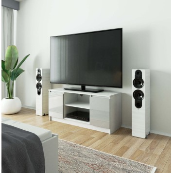 SZAFKA RTV 120 cm 2D 1P METALIK AKRYL WYSOKI POŁYSK