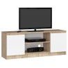 SZAFKA RTV 140 cm 2D 1P SONOMA / BIAŁA