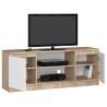 SZAFKA RTV 140 cm 2D 1P SONOMA / BIAŁA