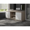 SZAFKA RTV 140 cm 2D 1P SONOMA / BIAŁA