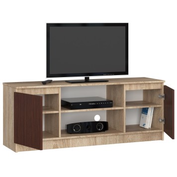 SZAFKA RTV 140 cm 2D 1P SONOMA / WENGE