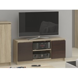 SZAFKA RTV 140 cm 2D 1P SONOMA / WENGE