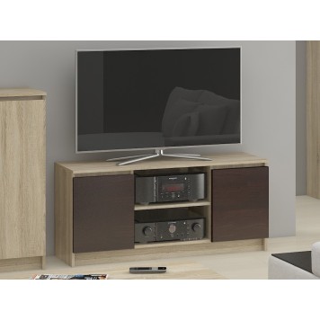 SZAFKA RTV 140 cm 2D 1P SONOMA / WENGE